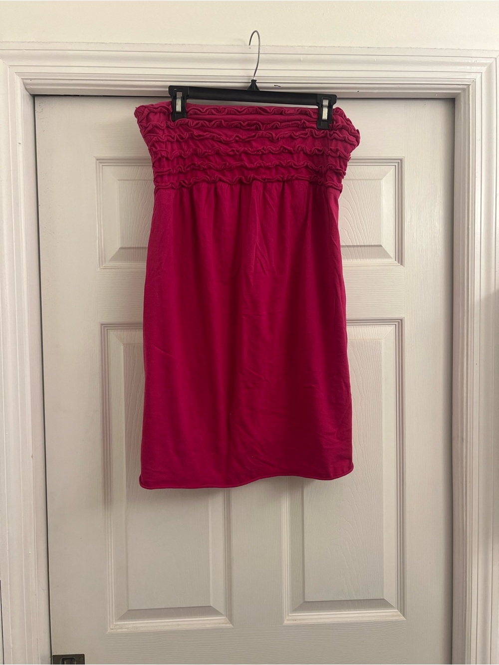 Xhilaration Strapless Ruffle Bodice Dress - Fuchsia